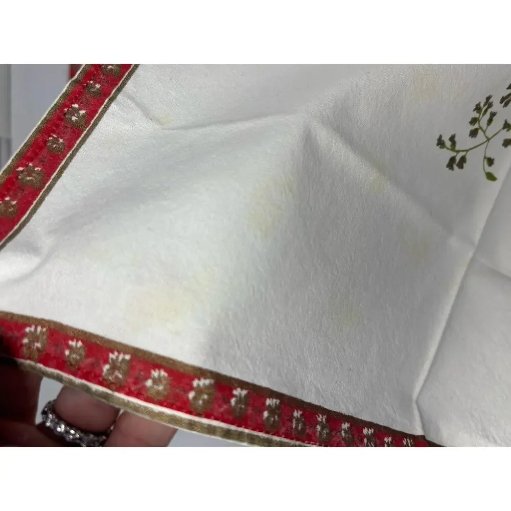 Red Floral Cloth‎ Dinner Napkins Set of 4 17x17 Cotton
